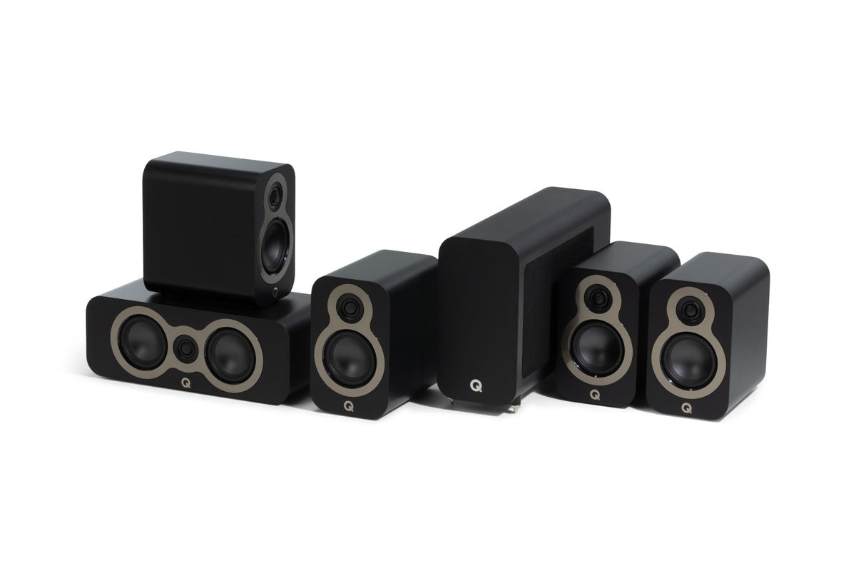 Q Acoustics 3010c 5.1 speaker package in satin black